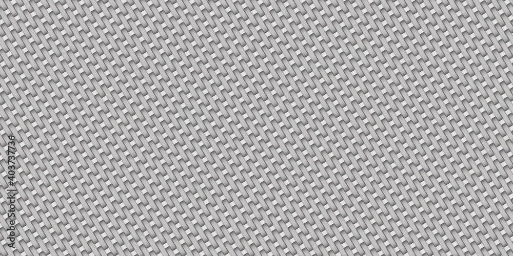 Monochrome wicker fabric wavy pattern