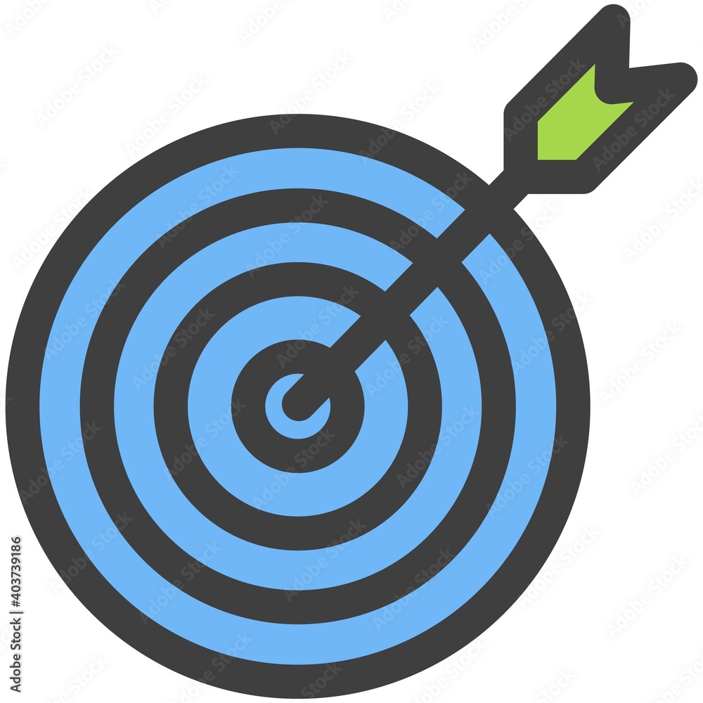 Icon marketing target with arrow vector design Icon marketing target with arrow vector design