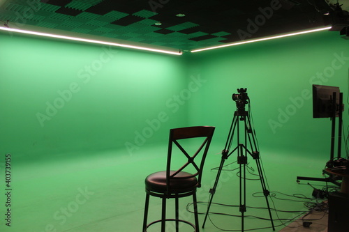 Fotografija Séance photo en studio fond vert