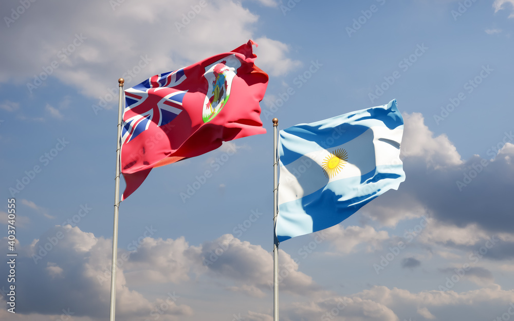 Flags of Argentina and Bermuda. Flags of Argentina and Bermuda.