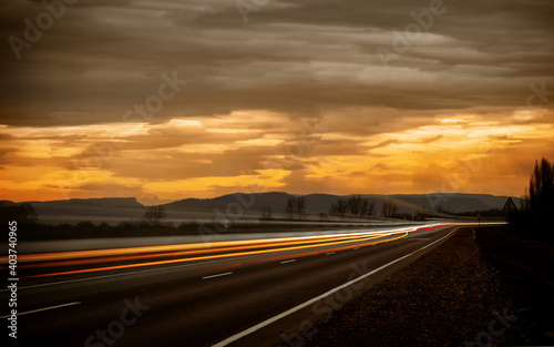 sunset over the highway © Foto.KRD