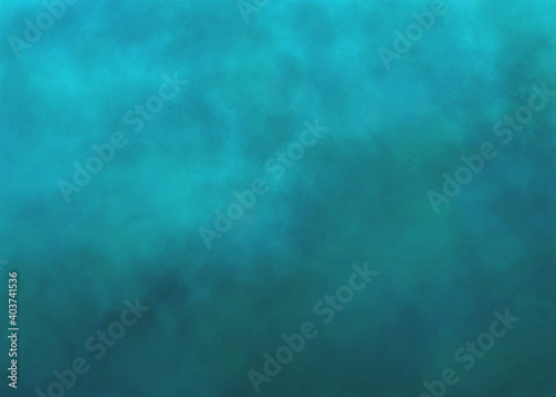 abstract light blue watercolor paint with dark gradient from bottom use for background. gradient paint on grunge texture background. abstract turquoise background. © WONGSAKORN