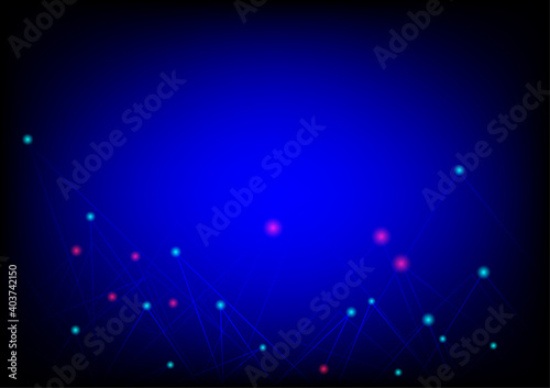 Dots and line abstract background. Technology and science background concept. connection digital data. Chemistry and molecular backdrop.