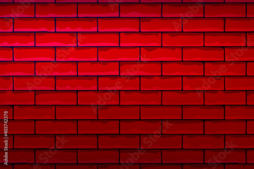 Red brick wall texture for background usage as a backdrop design. Eps 10 vector illustration.