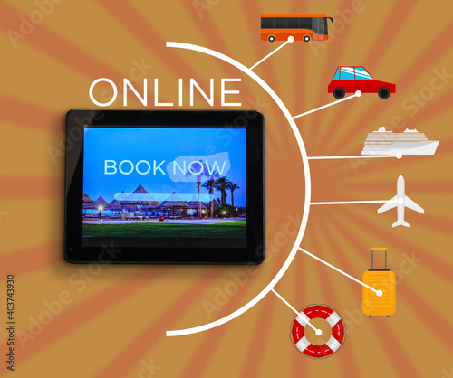 Open page of online booking...