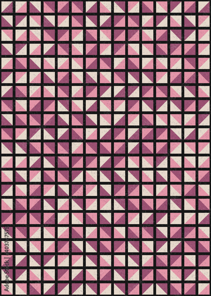 Fototapeta premium Abstract Geometric Pattern generative computational art illustration