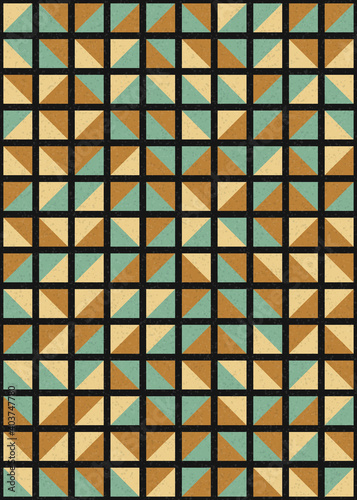 Abstract Geometric Pattern generative computational art illustration