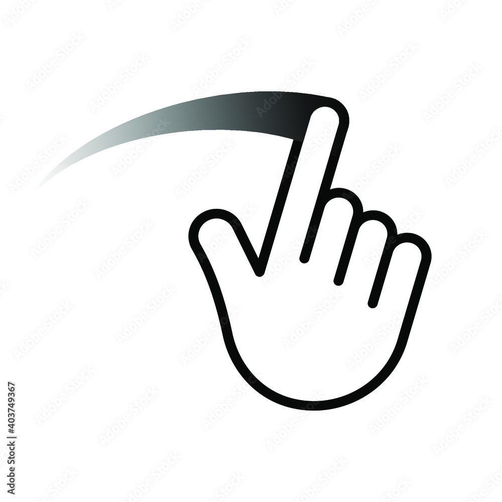 Fototapeta premium Screen swipe icon vector illustration.