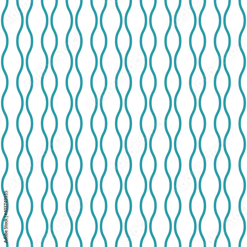 Wavy lines. seamless texture with light blue rolling lines on blue background.