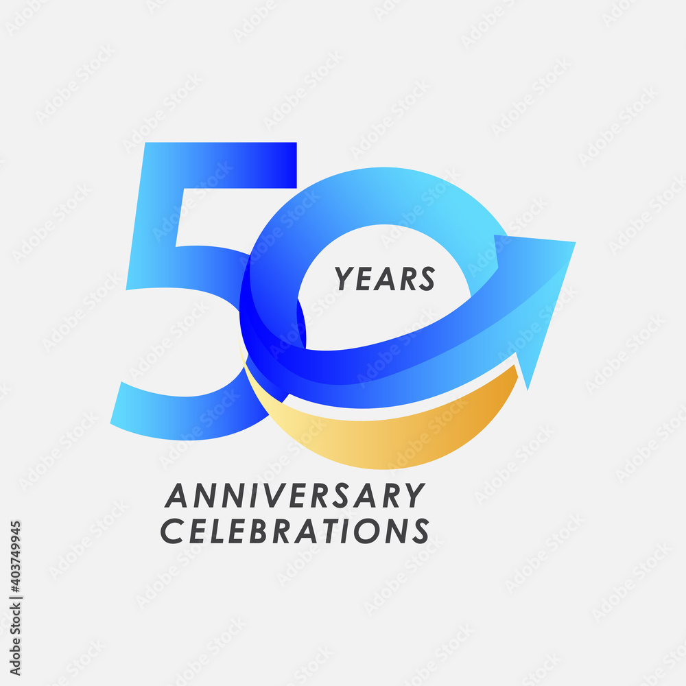 50 Years Anniversary Celebration Number Vector Template Design Illustration 50 Years Anniversary Celebration Number Vector Template Design Illustration