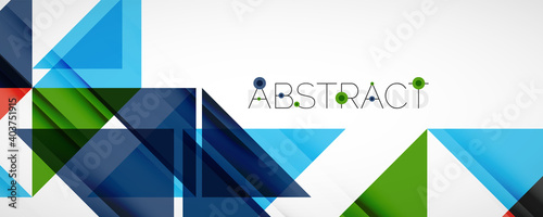 Set of vector triangle geometric backgrounds. Vector illustration for covers, banners, flyers and posters and other designs