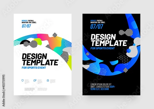 Poster design for sports event, competition or championship. Sports background.