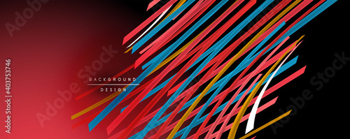 Abstract colorful lines vector background. Internet, big data and technology connections concept, abstract template