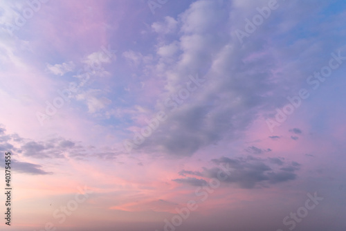 The nature of twilight sky with cloud in sunset time. © Joeahead