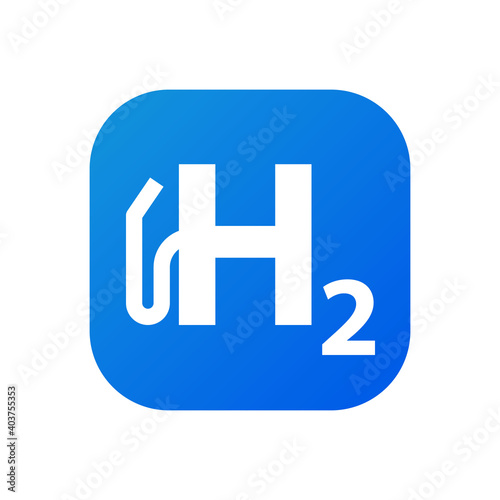 Hydrogen logo on gas stations