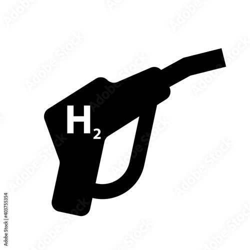 H2 pump nozzle icon vector line style