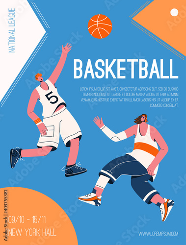 Vector poster of Basketball National League concept