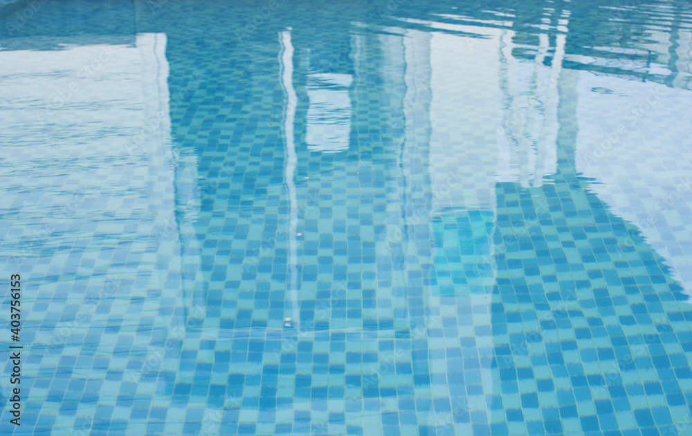 close up Swimming pool water surface.