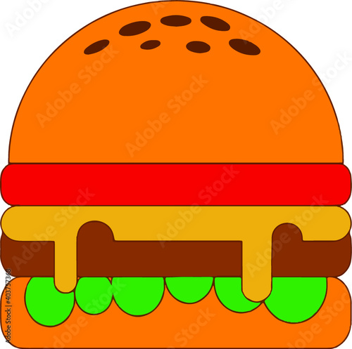 Ini adalah desain logo saya pada tema burger photo