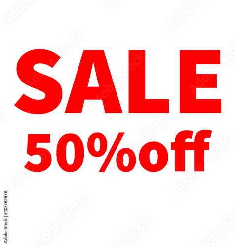 Sale discount icon 50%off