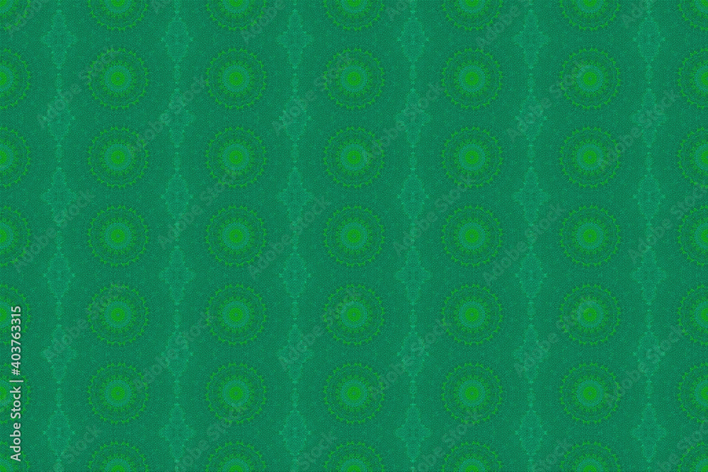 Abstract green oriental patterns with mosaic effect, different shades green color background with Arabic ornament. Patterns, backgrounds and wallpapers for your design. Textile ornament.