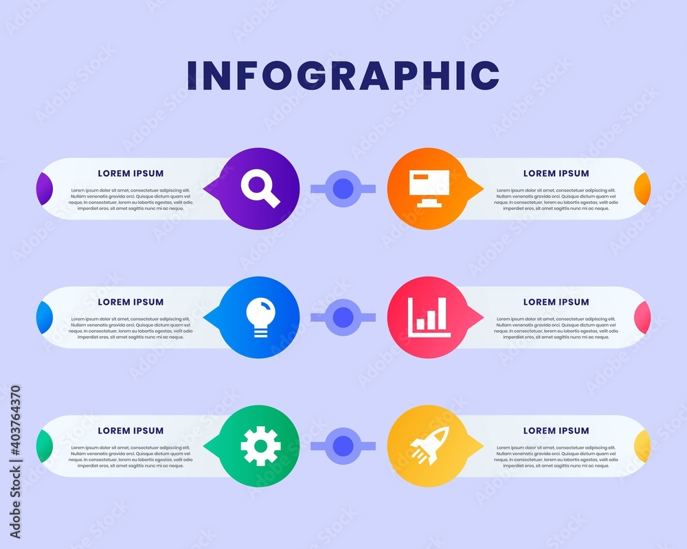 Vector Graphic of Infographic label design template with icons and 6 options or steps. Can be used for process diagram, presentations, workflow layout, banner, flow chart, info graph. Vector Graphic of Infographic label design template with icons and 6 options or steps. Can be used for process diagram, presentations, workflow layout, banner, flow chart, info graph.