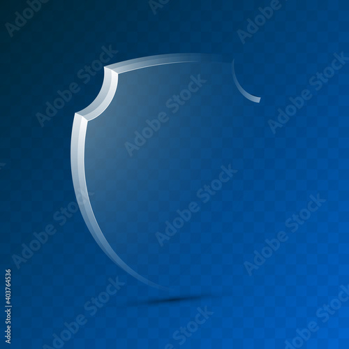 Protected guard shield concept. Safety badge color icon. Privacy colorful banner. Security bright label. Defense tag. Presentation shining sticker shape. Defense safeguard sign illustration