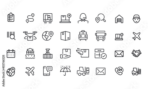 Logistics icons vector design 