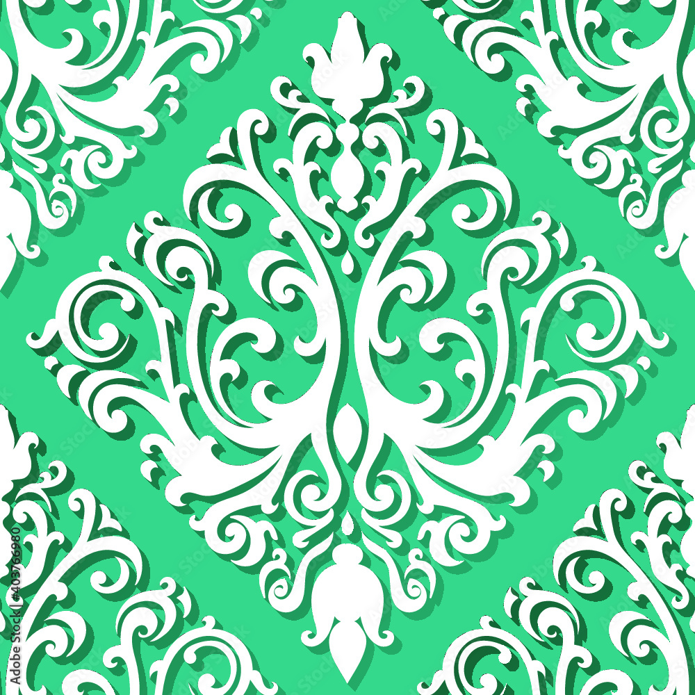 Damask ornament , seamless pattern for textiles, wallpapers and other. Vector image. Damask ornament , seamless pattern for textiles, wallpapers and other. Vector image.