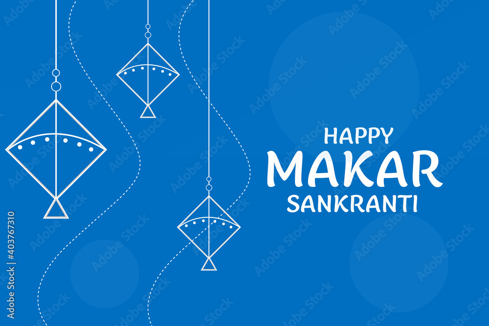illustration of Happy makar sankranti Holiday Harvest Festival of