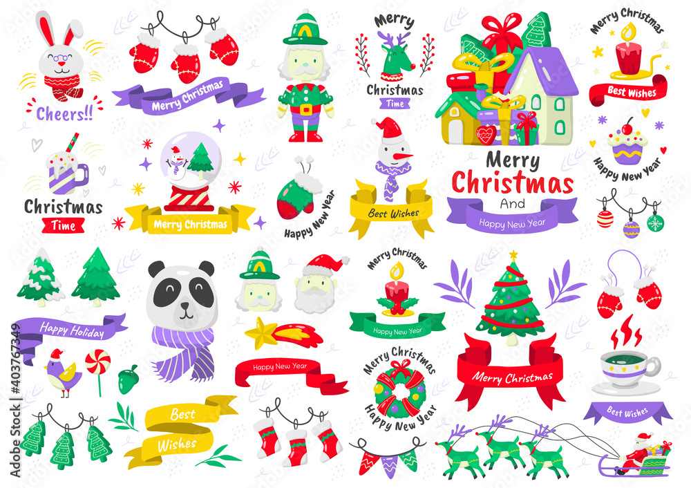christmas label Vector Logo for banner christmas label Vector Logo for banner