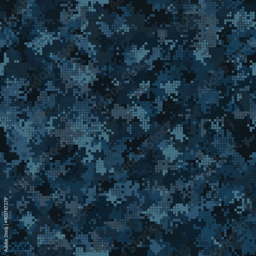 Digital camouflage seamless pattern military geometric camo background © Andrew