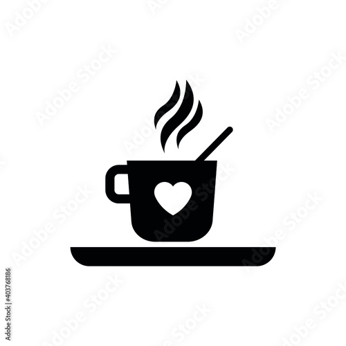 Vector image. Icon of a coffeepot and coffee.