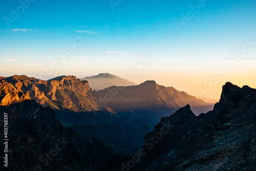 Caldera de Taburiente from Los Andenes viewpoint, La Palma, Santa Cruz de Tenerife, Canary Islands, Spain.