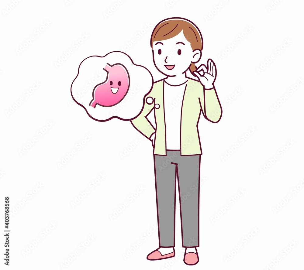 Young woman in a cardigan_stomach Young woman in a cardigan_stomach