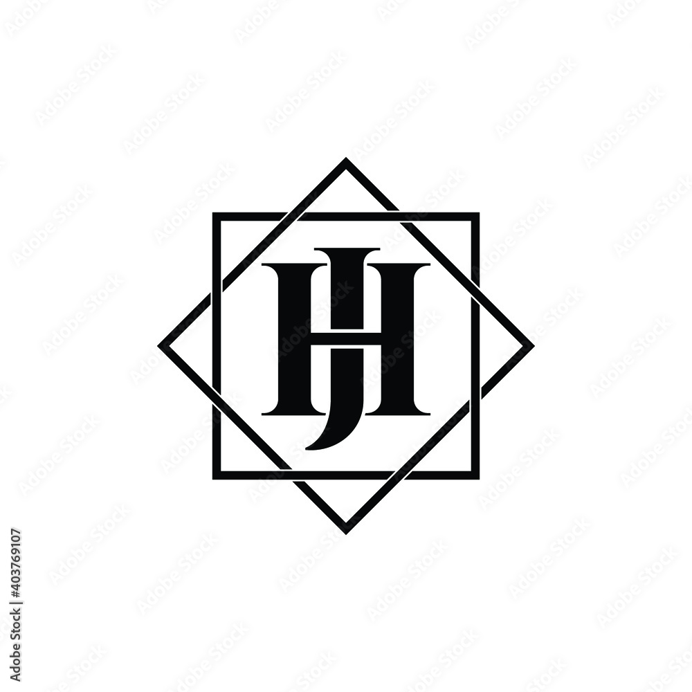 Letter JH luxury logo design vector Letter JH luxury logo design vector
