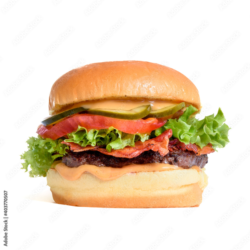 Cheese hamburger sadwich isolated on white background Cheese hamburger sadwich isolated on white background