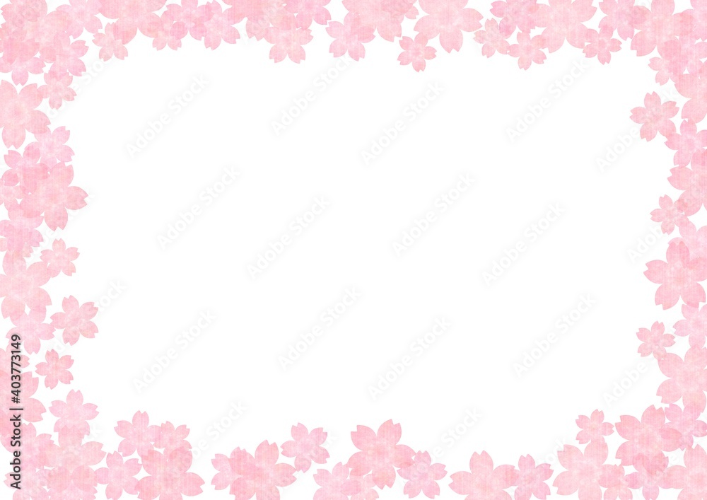 画面が桜の花で囲まれたフレーム素材 no.04

