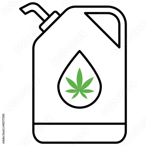 Cannabidiol Container Concept, Cbd oil Vector Icon Design, Marijuana and psychoactive drug Symbol on white background, Hashish and Hemp Sign,