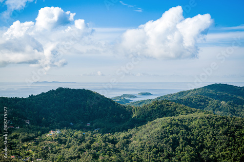 Wallpaper Mural The landscape of the mountain ridge of Phuket and the Adaman Sea against the background of a blue sky with clouds. Torontodigital.ca
