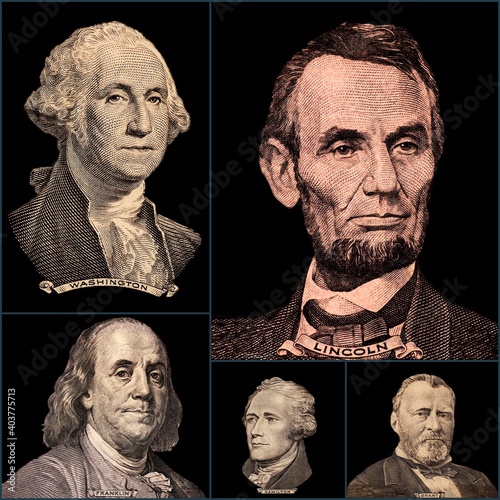 Fotografia Portrait Presidents Of The United States. Collage