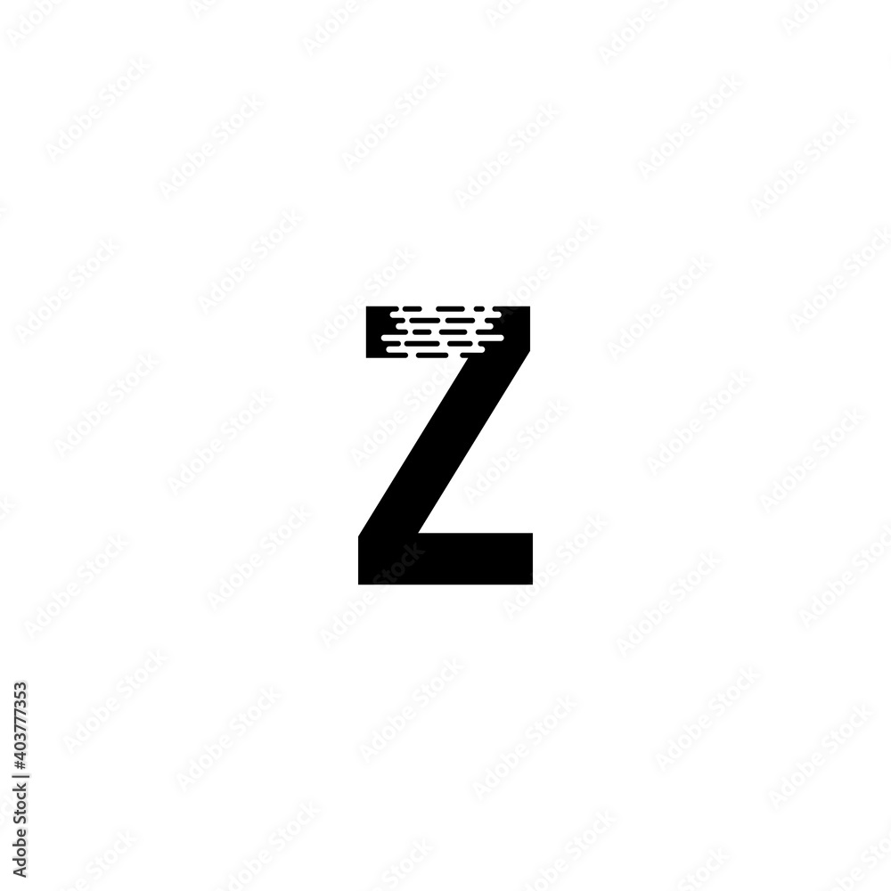 Dash line letter logo modern design Dash line letter logo modern design