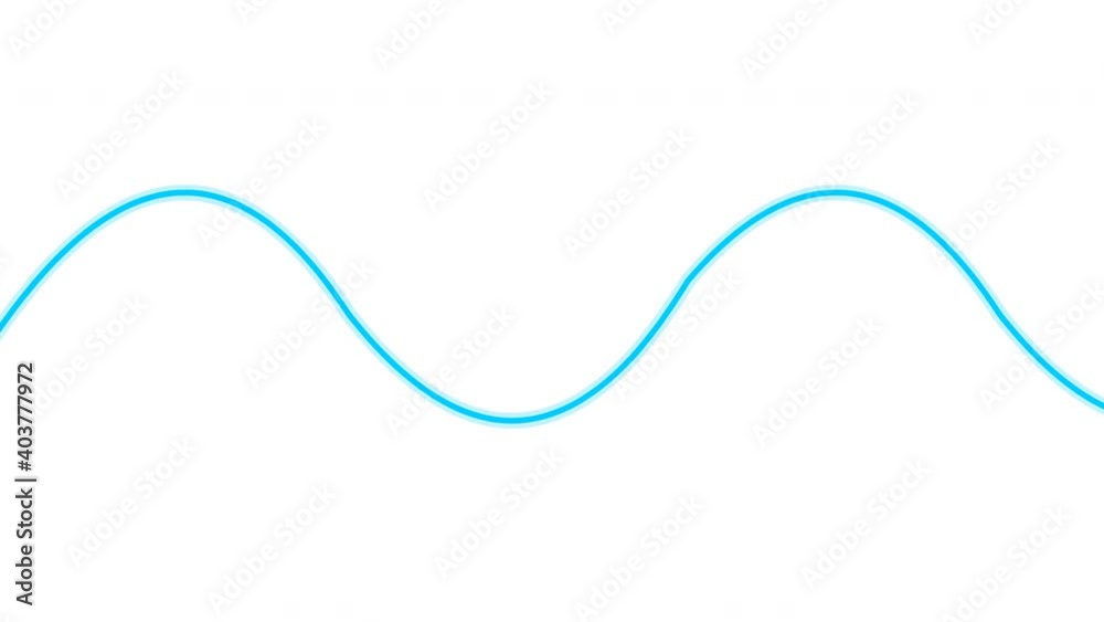 Sound waves animation. Audio frequency high low amplitude pitch note tone voltage volume. Green, black line rhythm, noise. On white flat screen, abstract background. Music, medical, education video