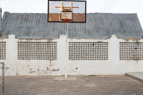 basketball hoop on the street