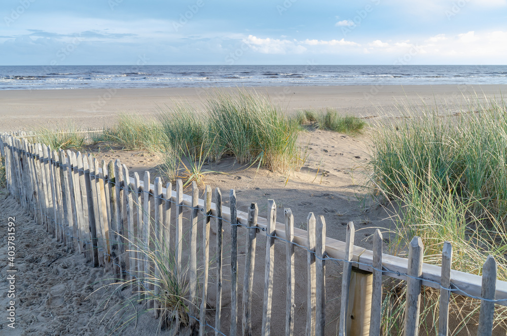 Obraz premium fence on the beach
