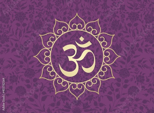 aum syllable , paisley design ,Hinduism , India	