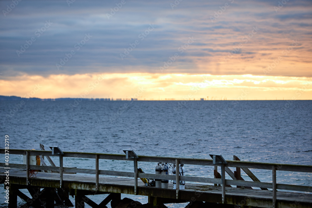 pier at sunrise pier at sunrise