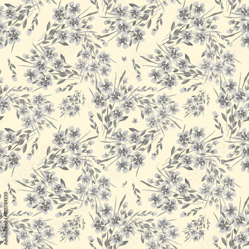 seamless pattern abstracts floral composition