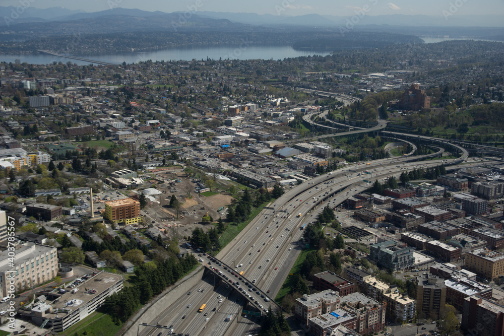 Aerial view of Seattle, Washington, USA. Aerial view of Seattle, Washington, USA.