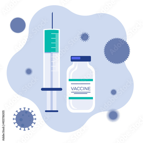 medical health care icons to corona virus vaccine concept. injection immunization illustrations. 